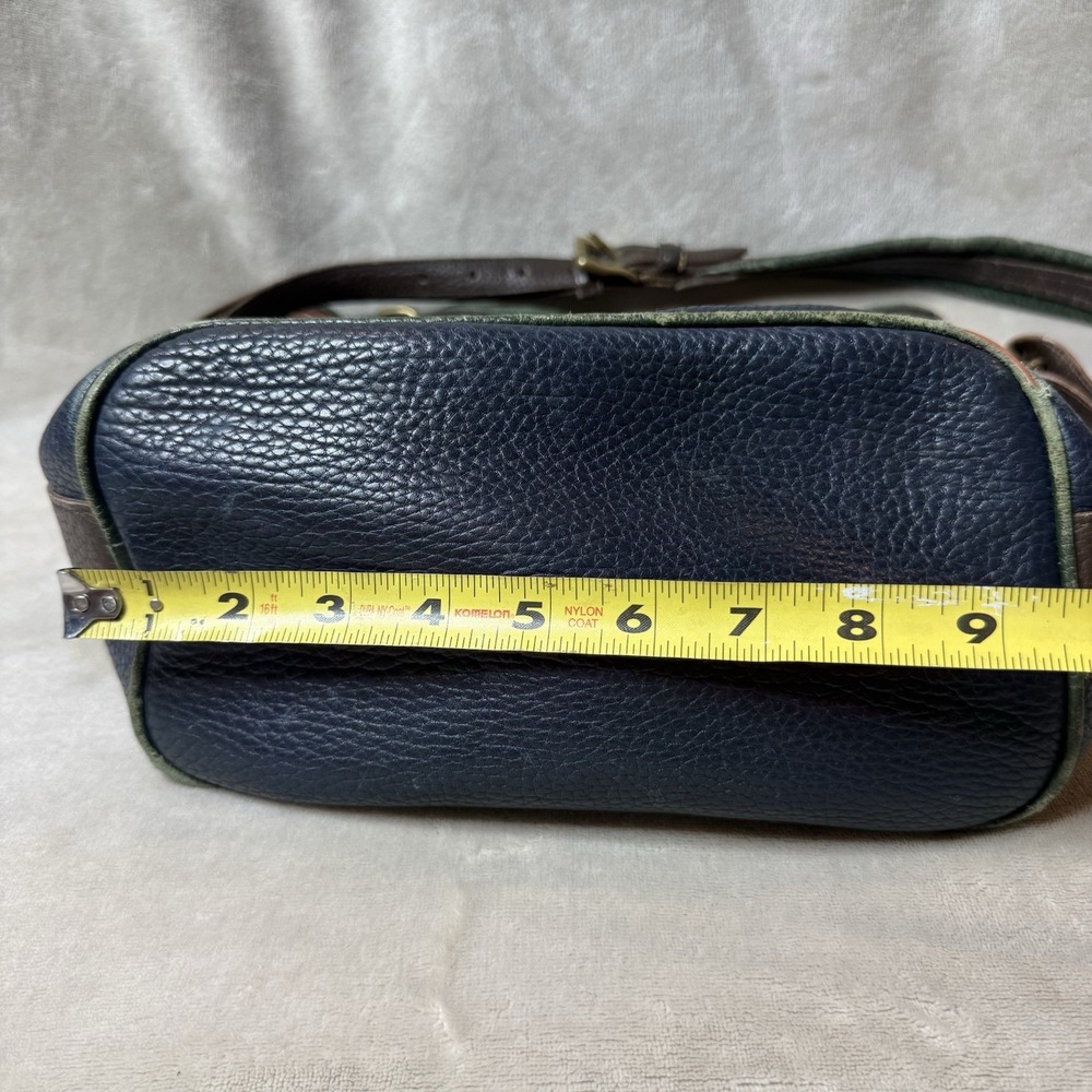 Dooney & Bourke Vintage Navy Pebbled Leather Teton Bucket Drawstring Bag - Picture 14 of 16